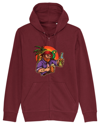 Tropical Pirate Sunset Beer Burgundy