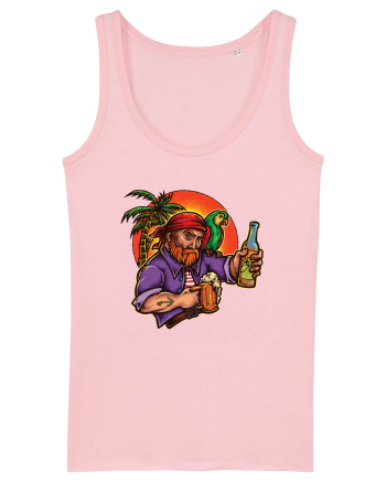 Tropical Pirate Sunset Beer Cotton Pink