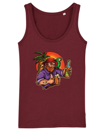 Tropical Pirate Sunset Beer Burgundy