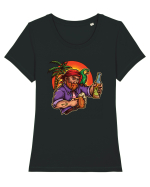 Tropical Pirate Sunset Beer Tricou mânecă scurtă guler larg fitted Damă Expresser