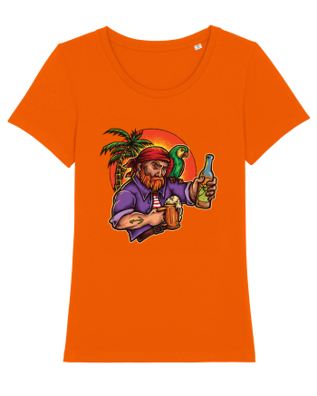 Tropical Pirate Sunset Beer Bright Orange