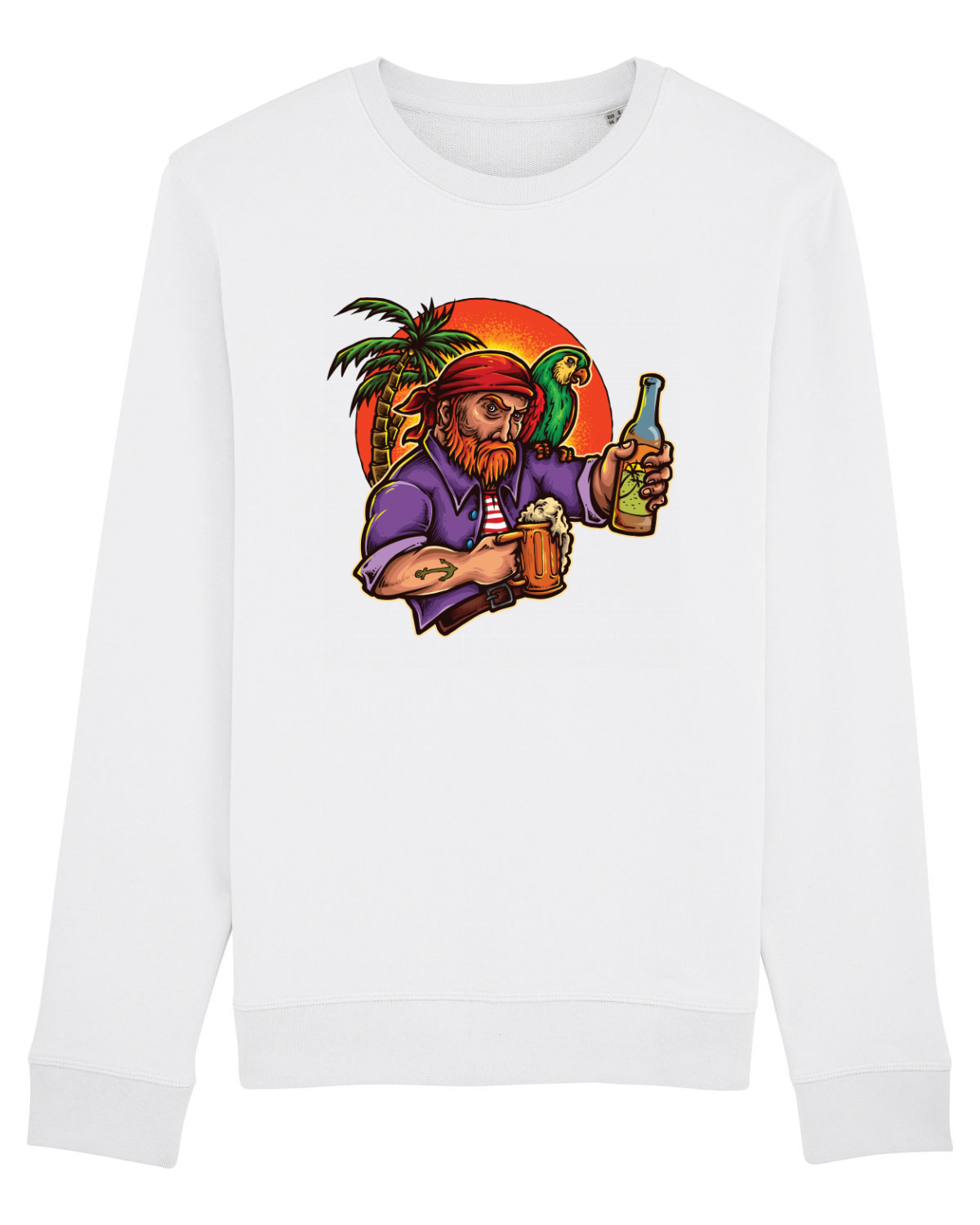 Bluză mânecă lungă Unisex Rise White