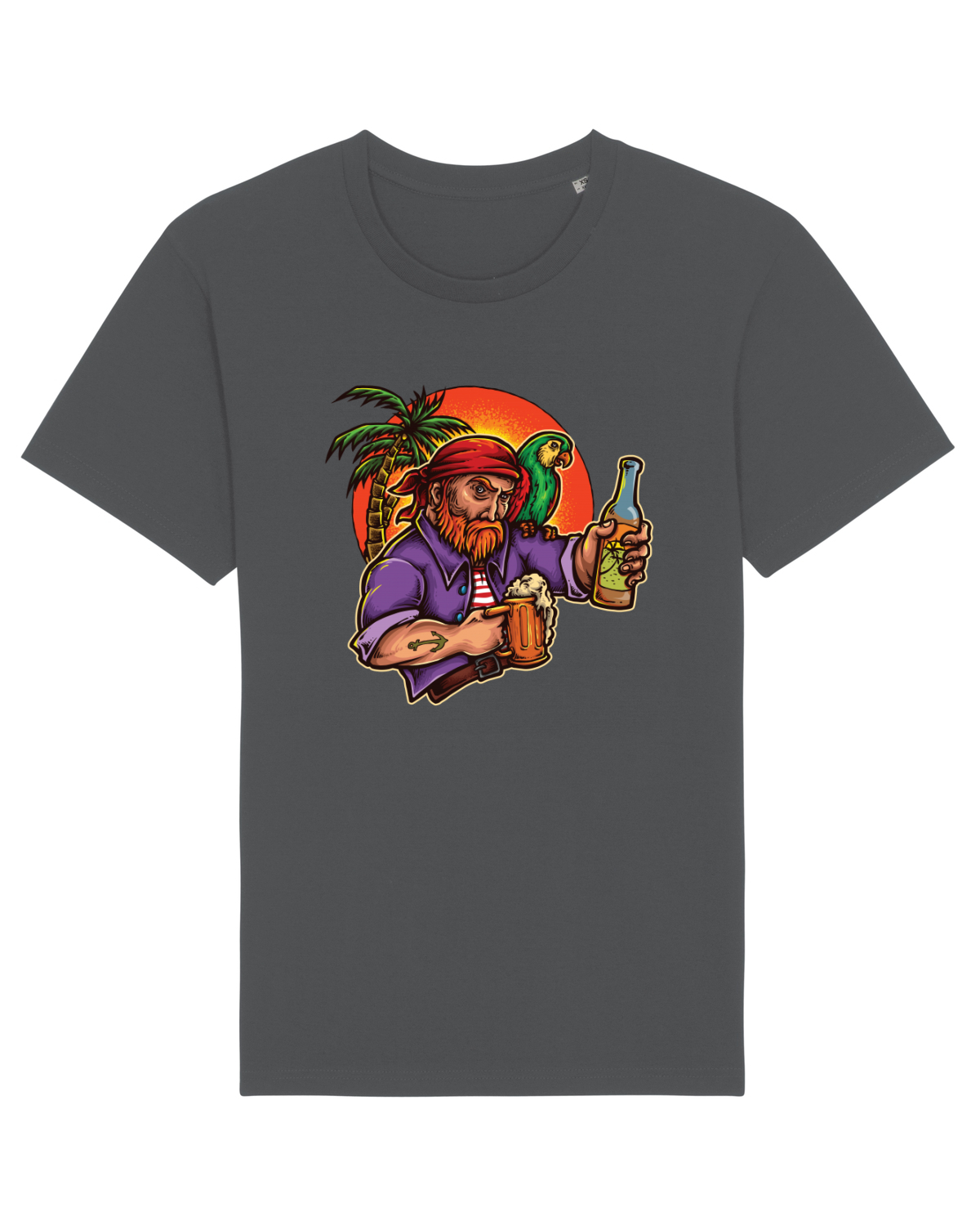Tricou mânecă scurtă Unisex Rocker Anthracite
