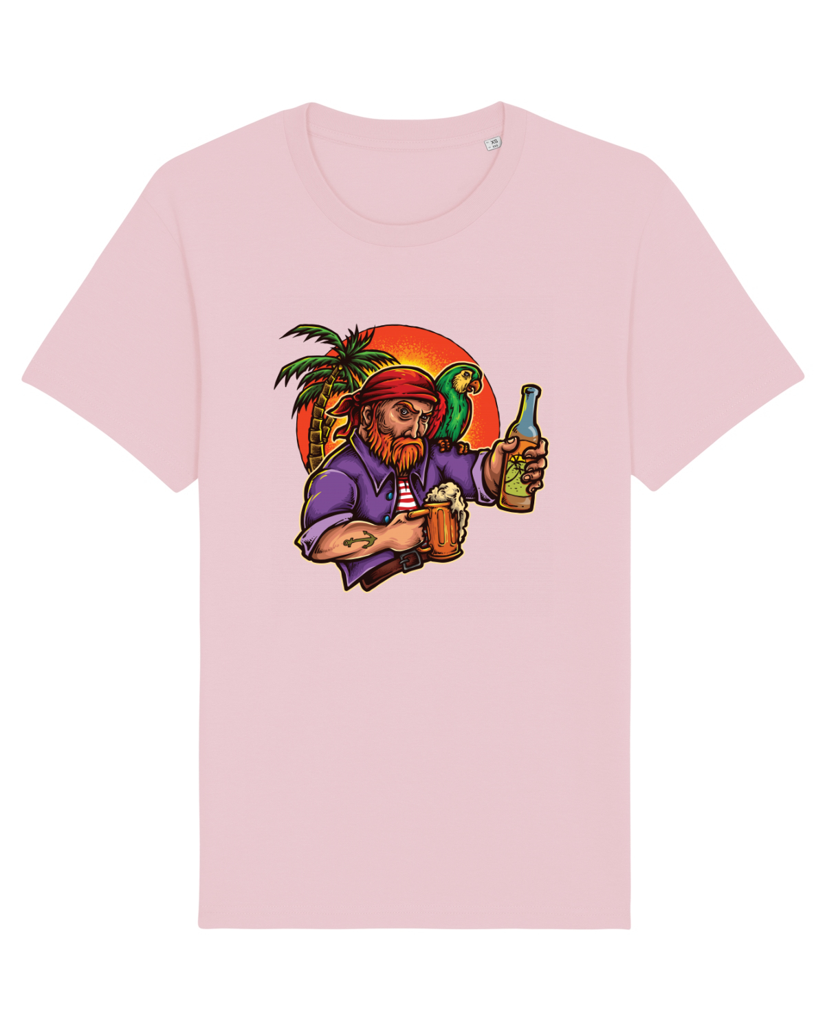Tricou mânecă scurtă Unisex Rocker Cotton Pink