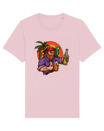 Tropical Pirate Sunset Beer Cotton Pink