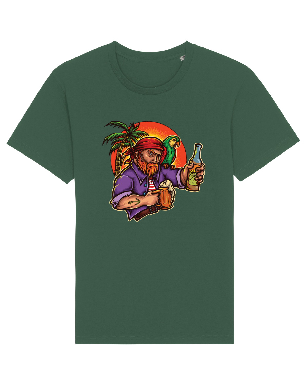 Tricou mânecă scurtă Unisex Rocker Bottle Green
