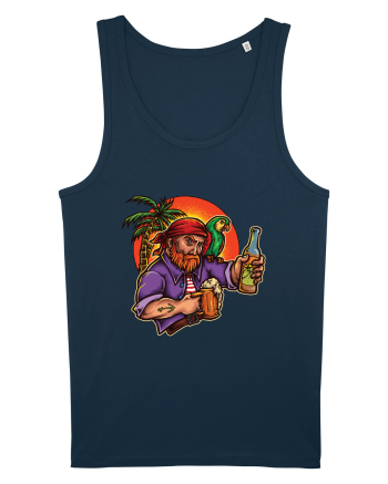 Tropical Pirate Sunset Beer Navy