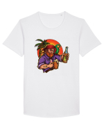 Tropical Pirate Sunset Beer Tricou mânecă scurtă guler larg Bărbat Skater