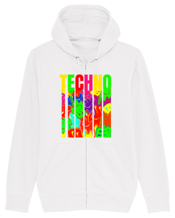 Techno Music Lover  White