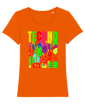 Techno Music Lover  Bright Orange
