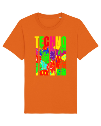Techno Music Lover  Bright Orange