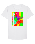 Techno Music Lover  Tricou mânecă scurtă guler larg Bărbat Skater