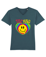 Techno Music Lover  Tricou mânecă scurtă guler V Bărbat Presenter
