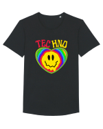 Techno Music Lover  Tricou mânecă scurtă guler larg Bărbat Skater