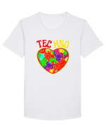 Techno Music Lover  Tricou mânecă scurtă guler larg Bărbat Skater