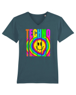 Techno Music Lover  Tricou mânecă scurtă guler V Bărbat Presenter