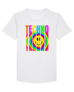 Techno Music Lover  Tricou mânecă scurtă guler larg Bărbat Skater