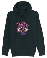 Techno Music Lover  Hanorac cu fermoar Unisex Connector