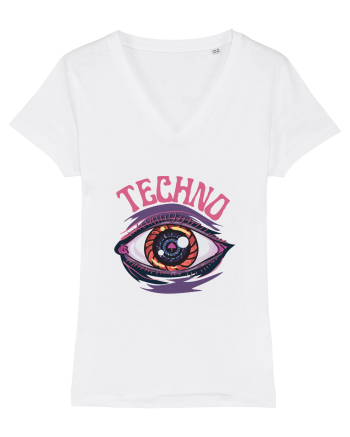 Techno Music Lover  White