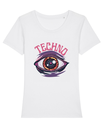 Techno Music Lover  White