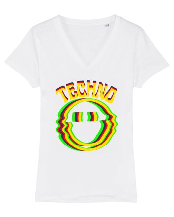 Techno Music Lover  White