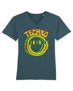 Techno Music Lover  Tricou mânecă scurtă guler V Bărbat Presenter