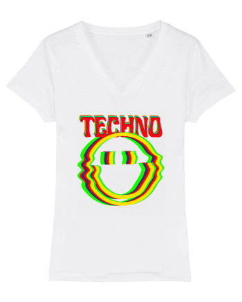 Techno Music Lover  White