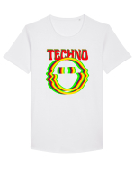 Techno Music Lover  Tricou mânecă scurtă guler larg Bărbat Skater