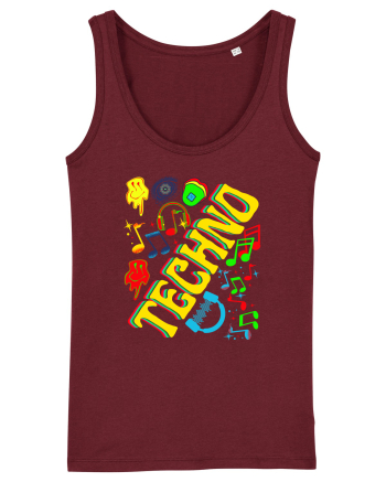 Techno Music Lover  Burgundy
