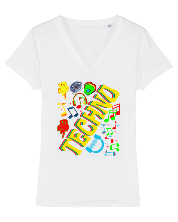 Techno Music Lover  White