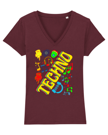 Techno Music Lover  Burgundy