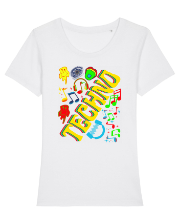 Techno Music Lover  White