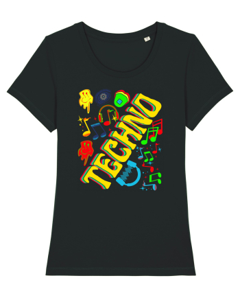 Techno Music Lover  Black