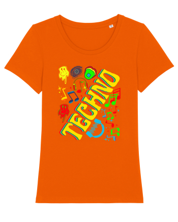 Techno Music Lover  Bright Orange