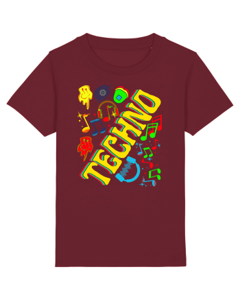Techno Music Lover  Burgundy