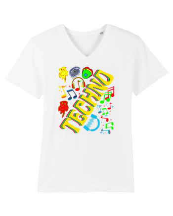 Techno Music Lover  White
