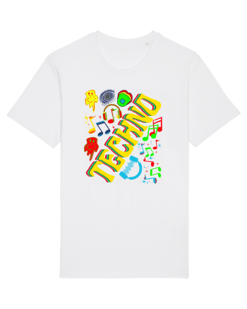 Techno Music Lover  White