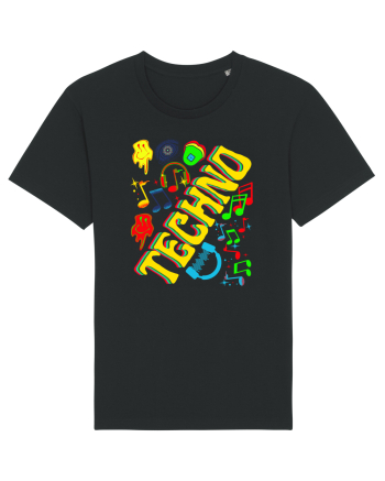 Techno Music Lover  Black
