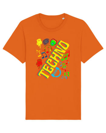 Techno Music Lover  Bright Orange