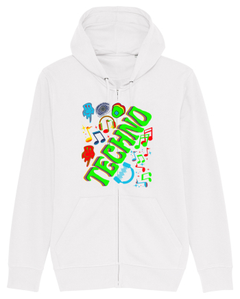 Techno Music Lover  White