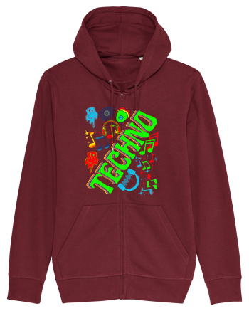 Techno Music Lover  Burgundy