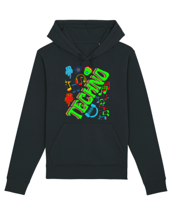 Techno Music Lover  Black