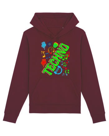 Techno Music Lover  Burgundy
