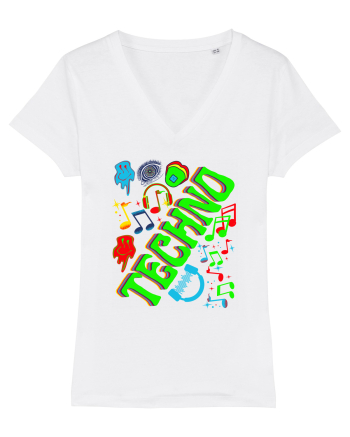 Techno Music Lover  White