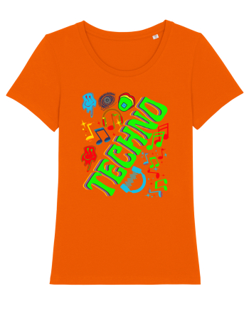 Techno Music Lover  Bright Orange
