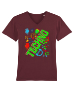 Techno Music Lover  Tricou mânecă scurtă guler V Bărbat Presenter