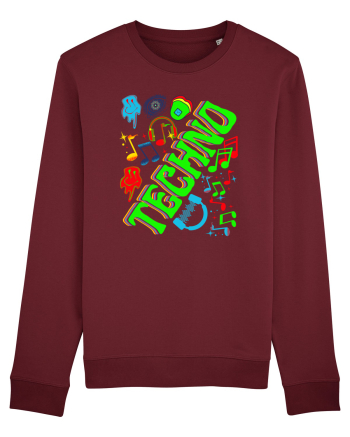Techno Music Lover  Burgundy