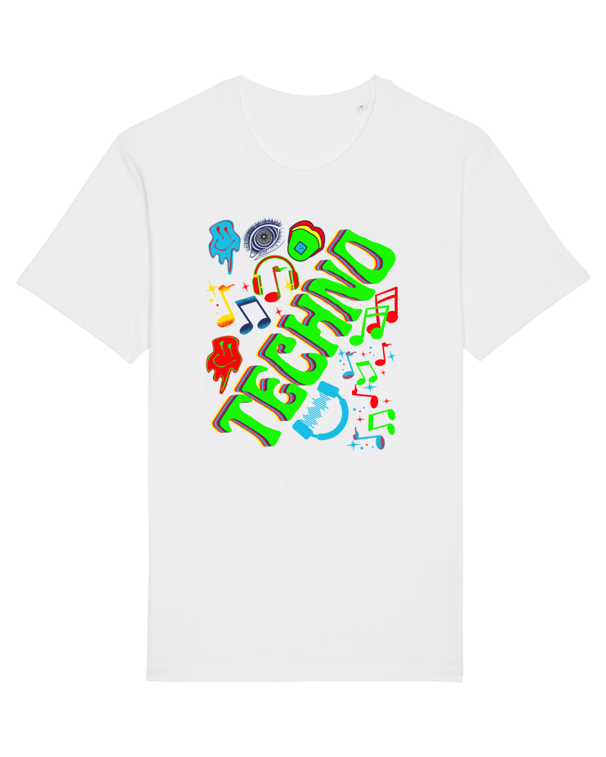 Tricou mânecă scurtă Unisex Rocker White