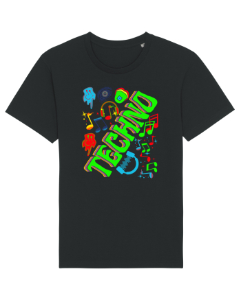 Techno Music Lover  Black