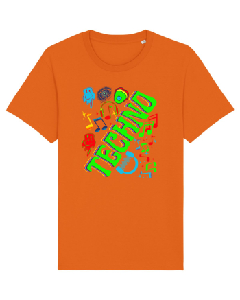 Techno Music Lover  Bright Orange